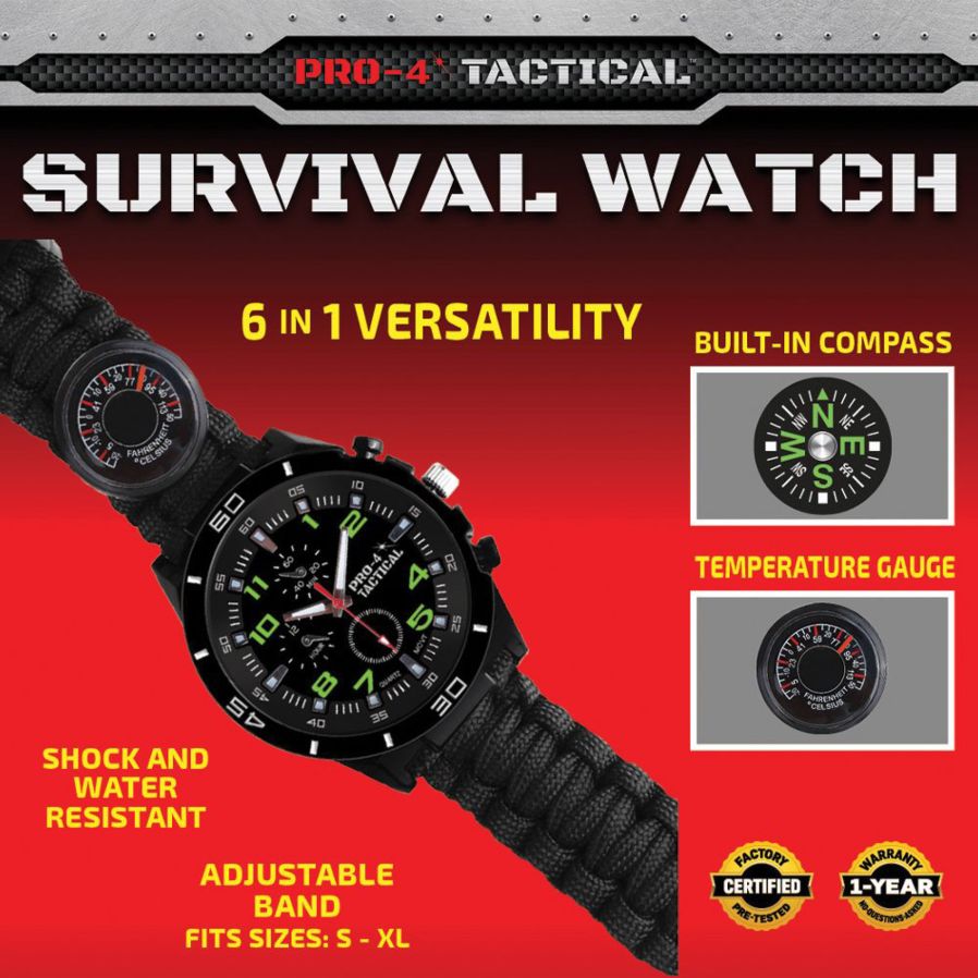 BRAND-TACTICAL PRO 6IN1 SURVIVAL EMERGENCY WATCH - Image 14