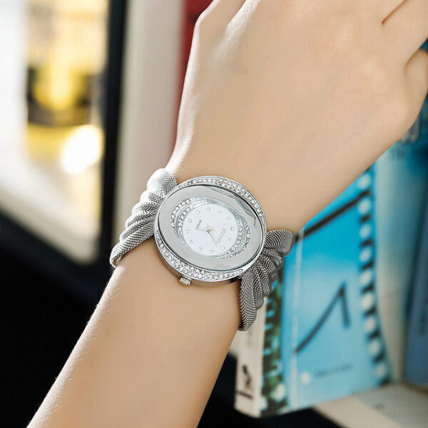 BRAND-BAOHE Newest Arrival Luxurious Eliptical Dial Wide Mesh Bracelet 221500 - Image 8