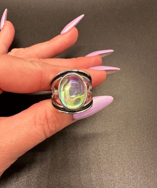 SUKKCCNO 925 Sterling Silver Moon Moonstone Solitaire  Gemstone Boho