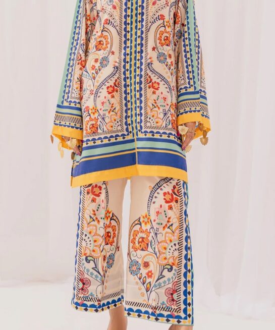 VIBRANT PRINTED LAWN TWO-PIECE SUIT FOR WOMEN – SUMMER COLLECTION 2025