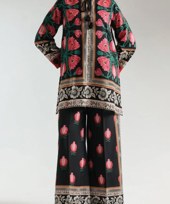 MULTI BLACK PRINTED TWO-PIECE SUIT FOR WOMEN