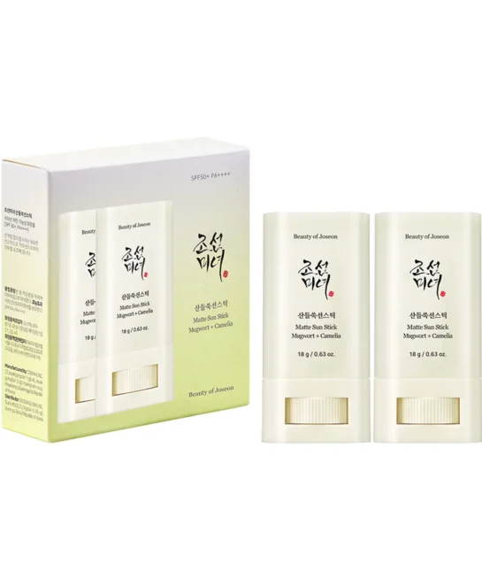BEAUTY OF JOSEON matte sun stick: mugwort + camellia 2x 18g