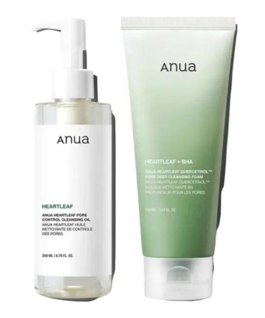 ANUA cleansing duo:cleansing oil + foam cleanser